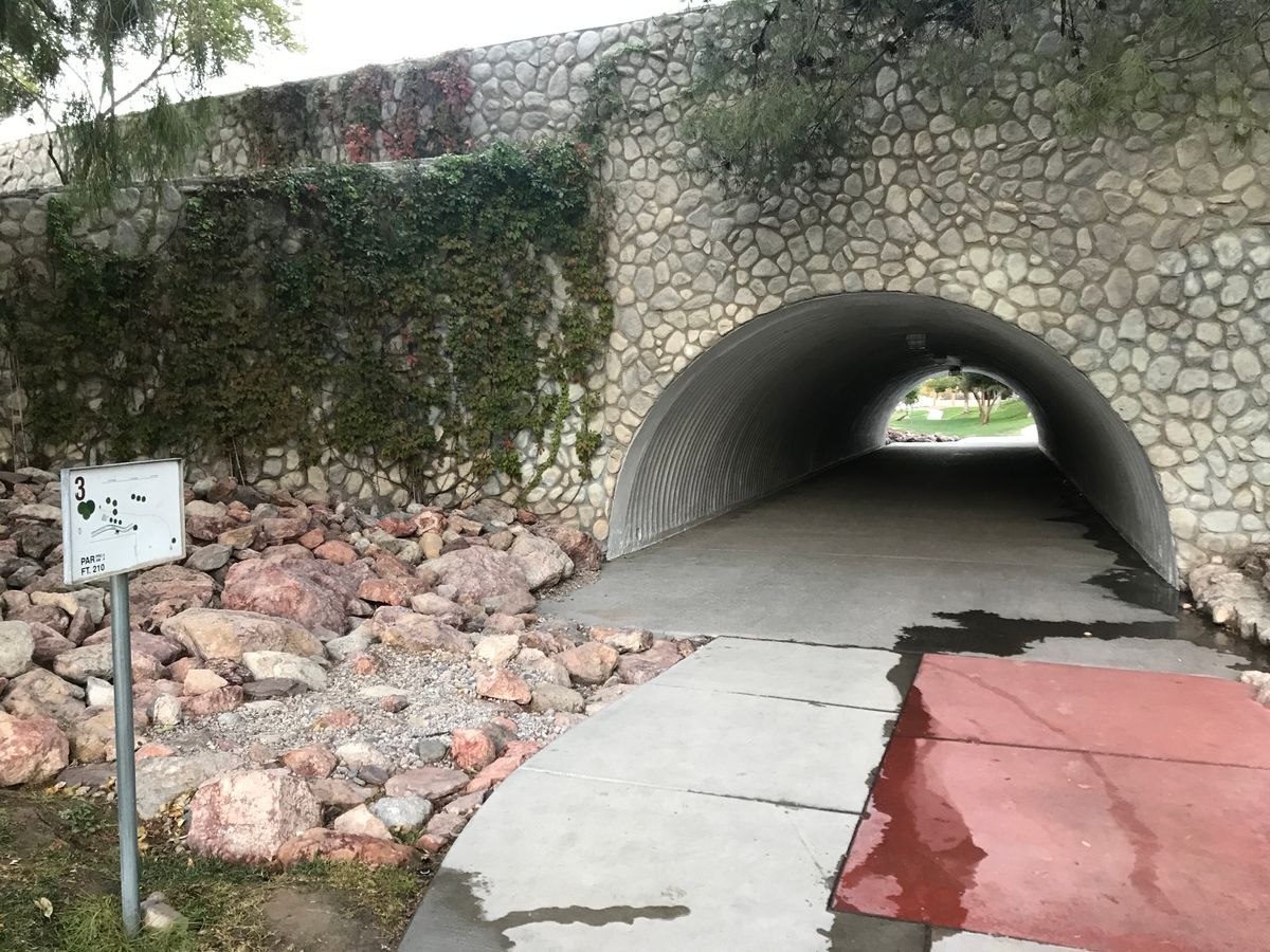 This isn’t actually hole 3 thru a tunnel, just the walkway to 13 ;)
