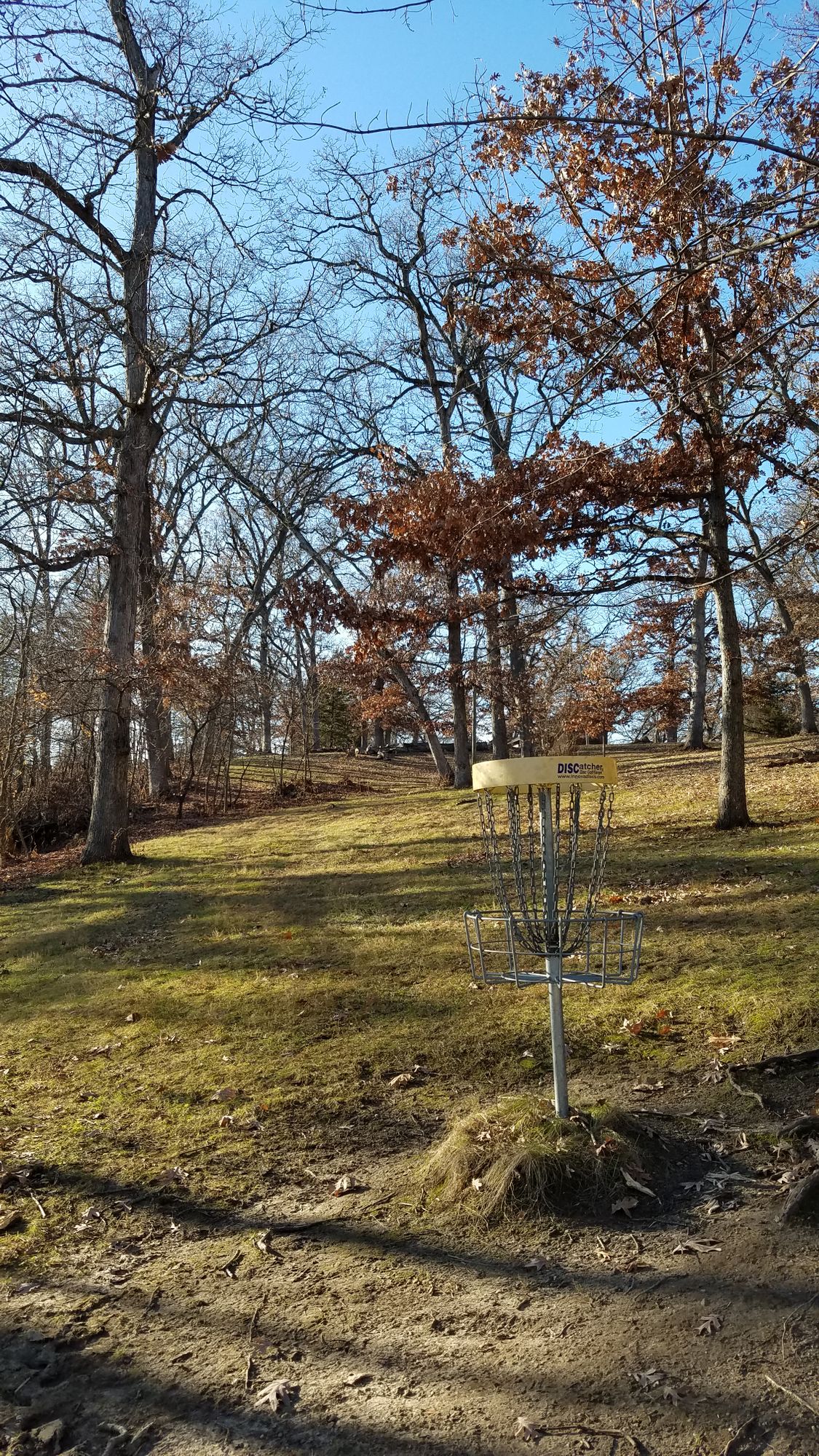 Looking back from the basket to the teepad on #6.