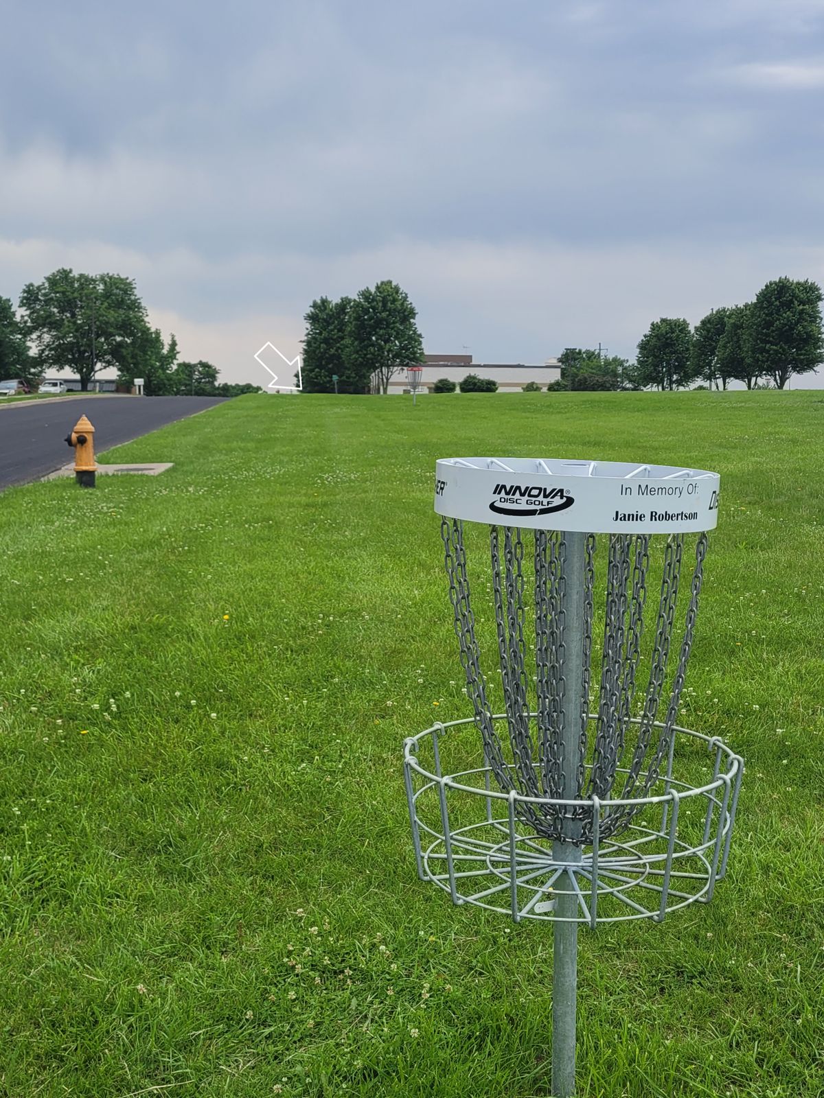 Hole 6 white basket to tee