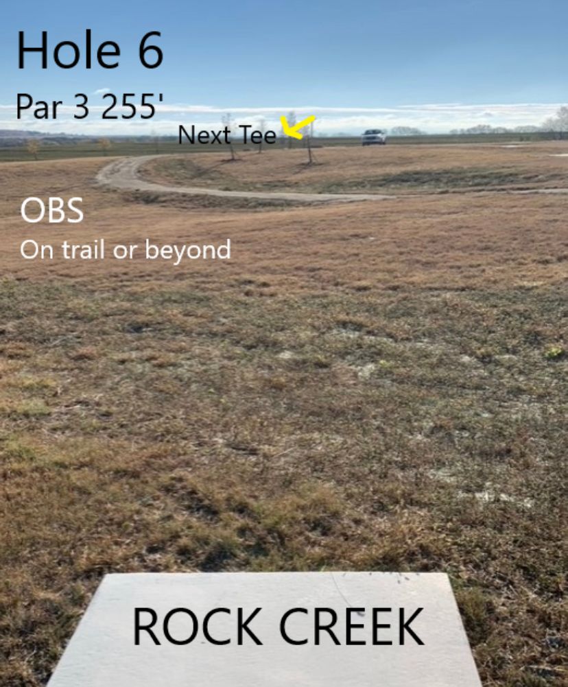 Hole 6 tee sign