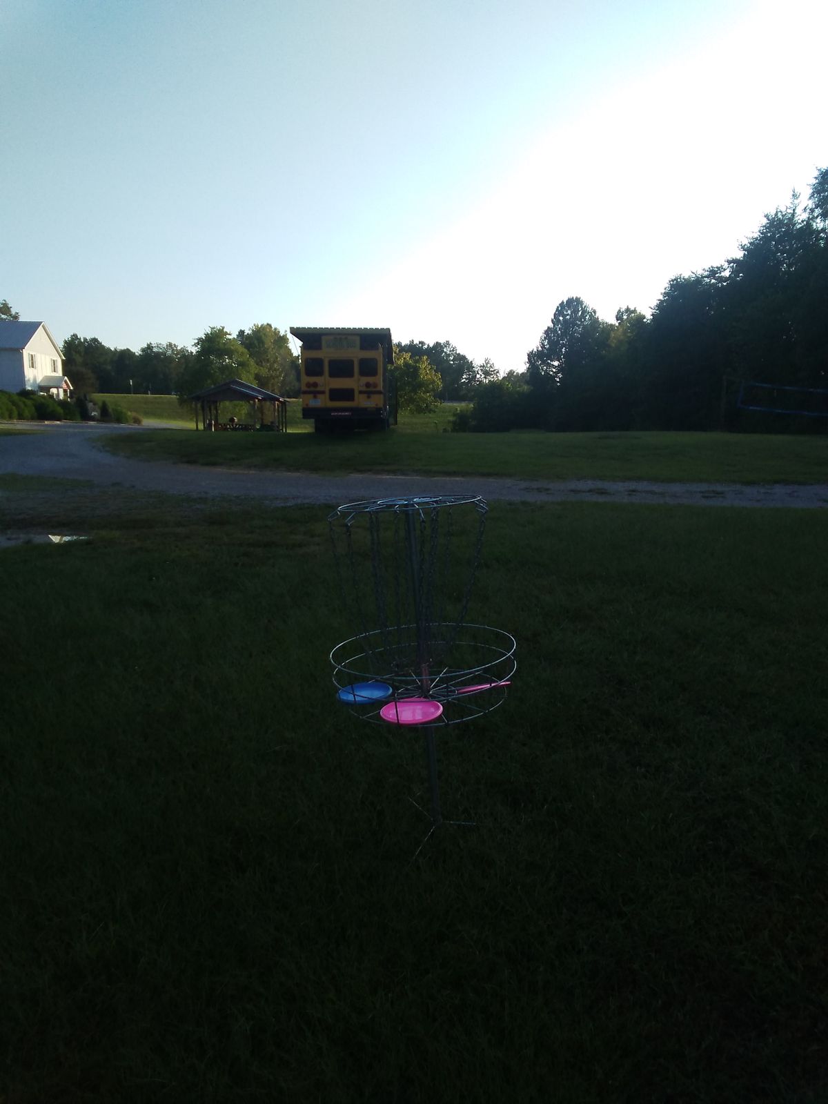 Hole 4 basket looking forward from the teepad