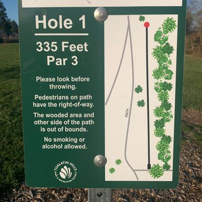 Hole 1 sign