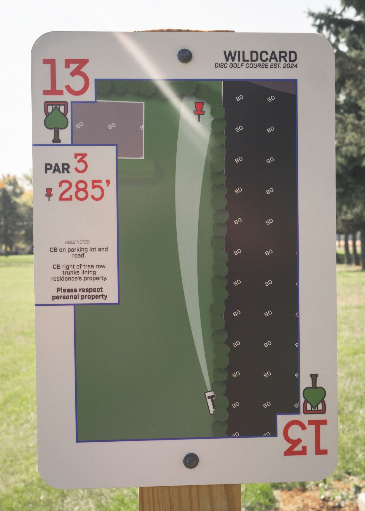 Hole 13 Tee Sign