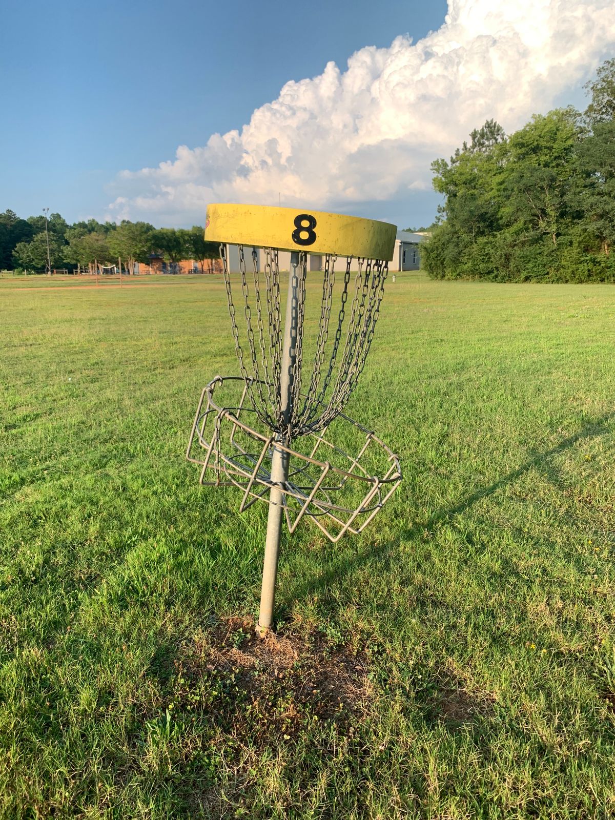 We straightened the basket a little to make it more level. Still badly damaged.