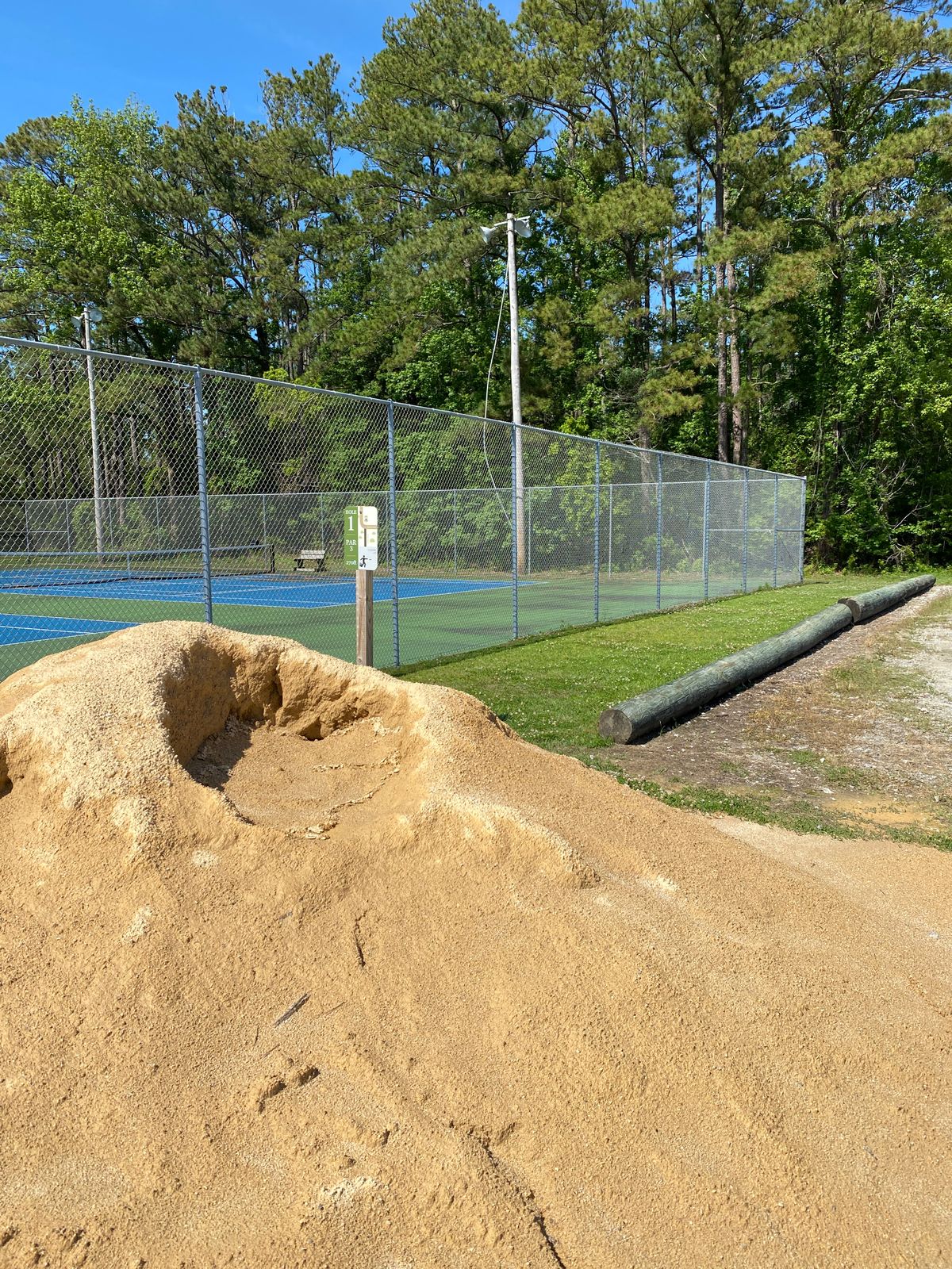 Hole 1 “tee pad.”