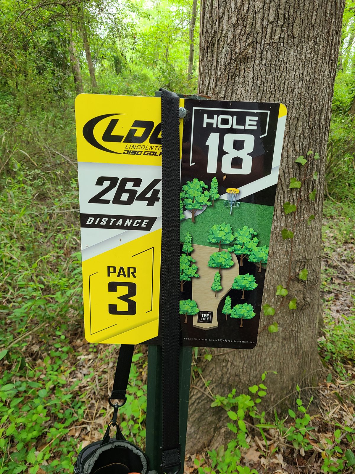 Hole 18 tee sign