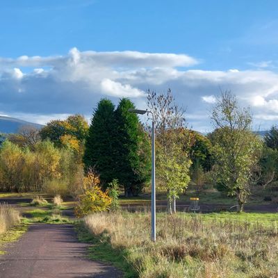 View of Tinto hill from top of the course