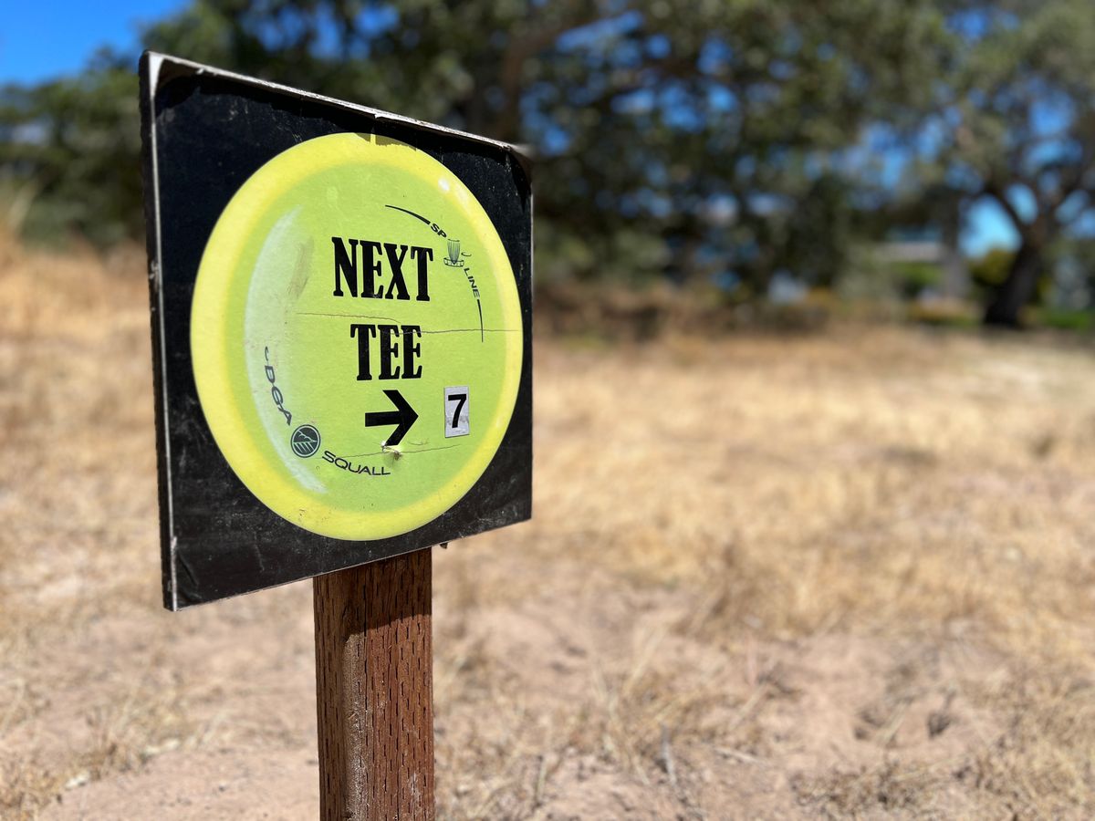 Look for these around the course to help direct you to the next hole.