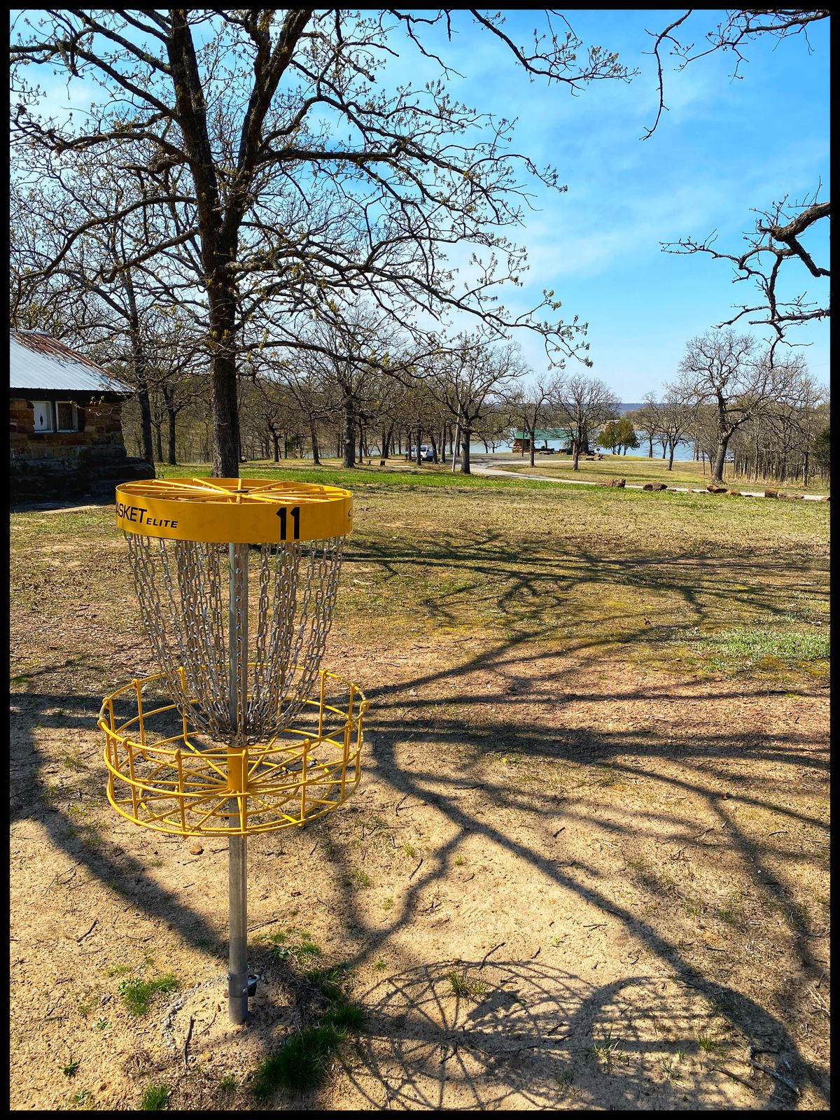 #11 green- nice view back to Tee and lake