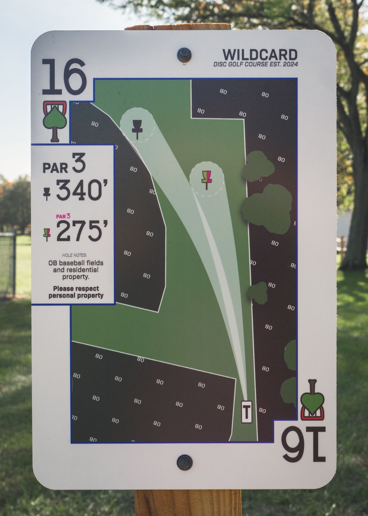 Hole 17 Tee Sign