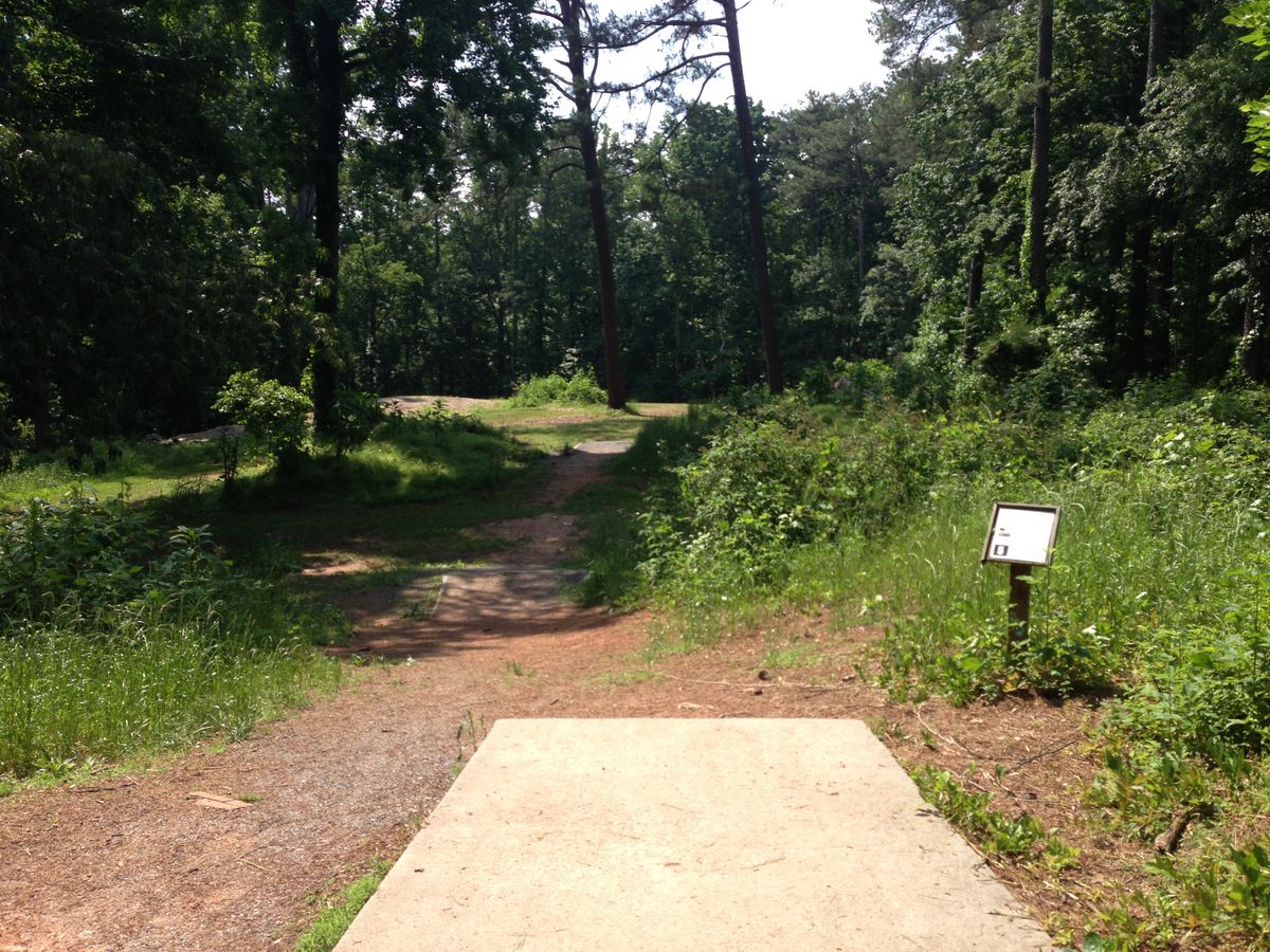 Old Hole 5 long tee pad -- no longer in use.