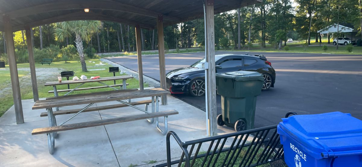 New paved parking lot