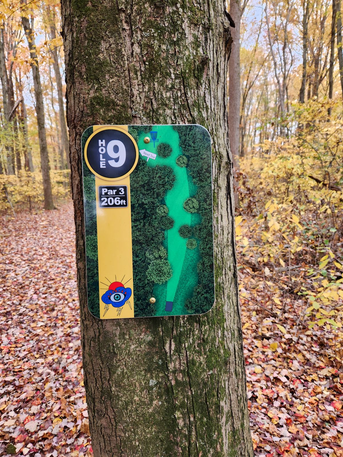 Hole 9 sign