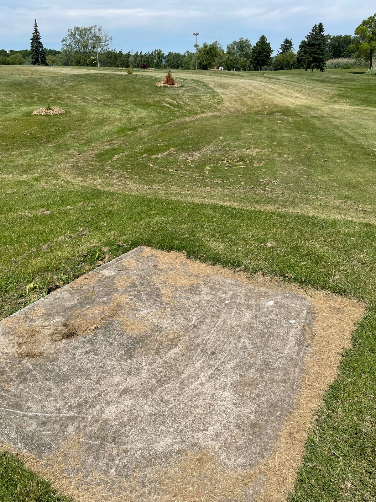 Hole 9 tee off