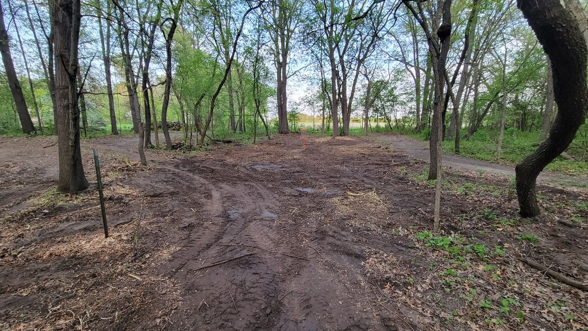 halfway through fairway 8 construction