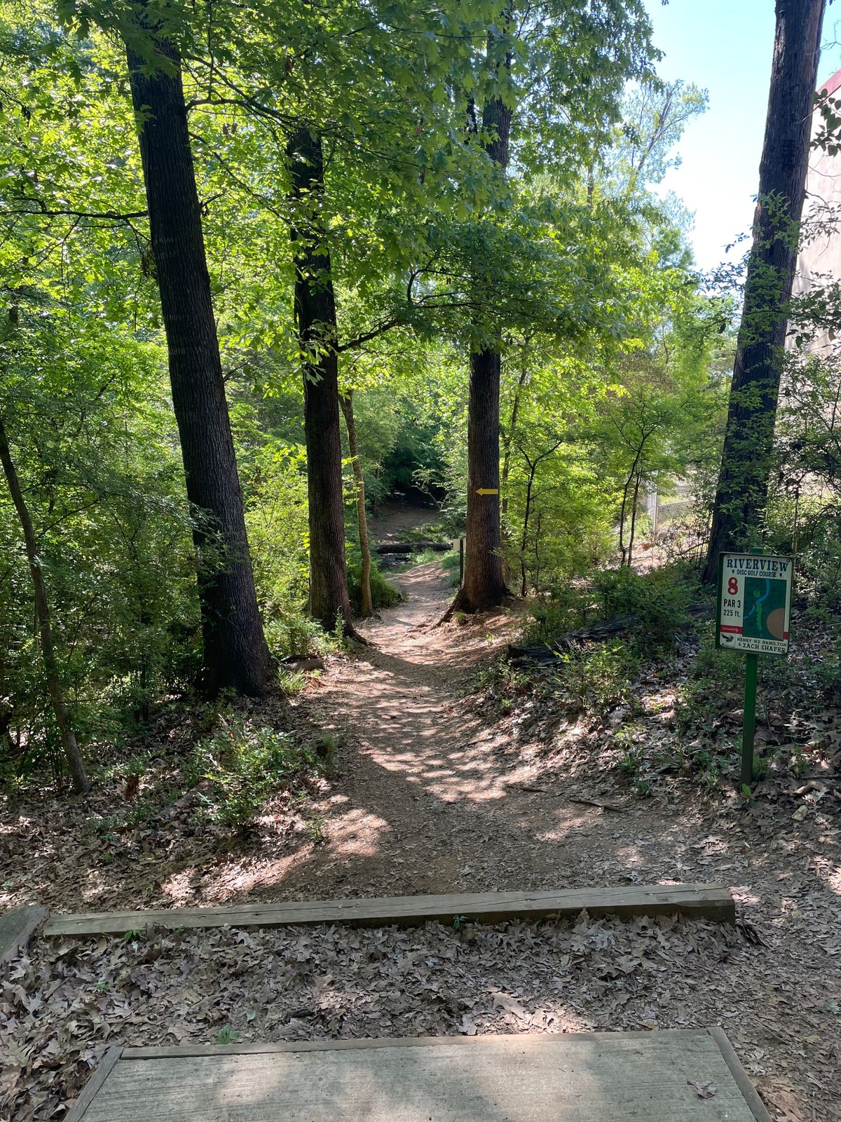 Tee box on Hole 8. Better throw it straight!