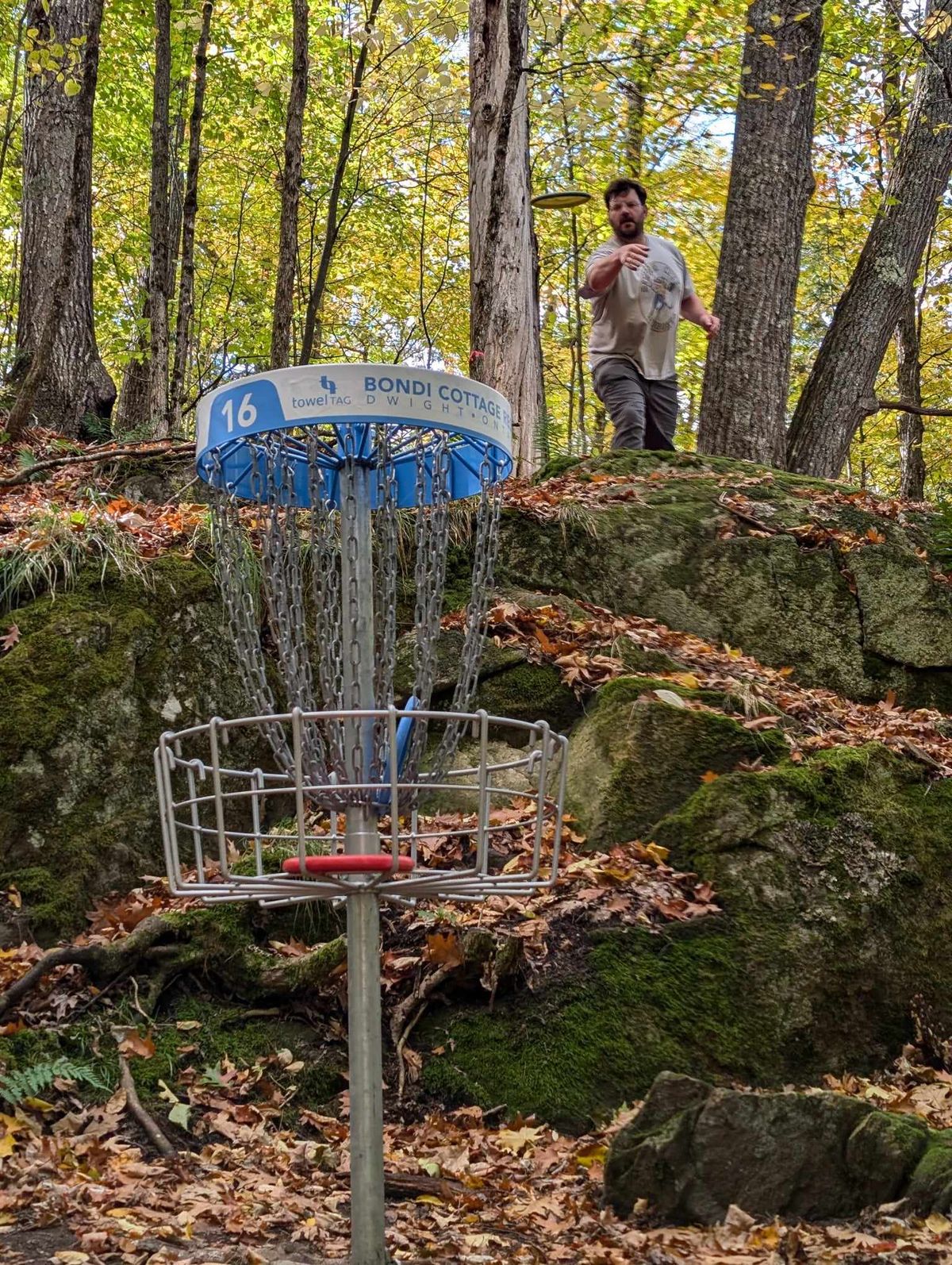 Drop putt into the rocks. Fun hole on 16.