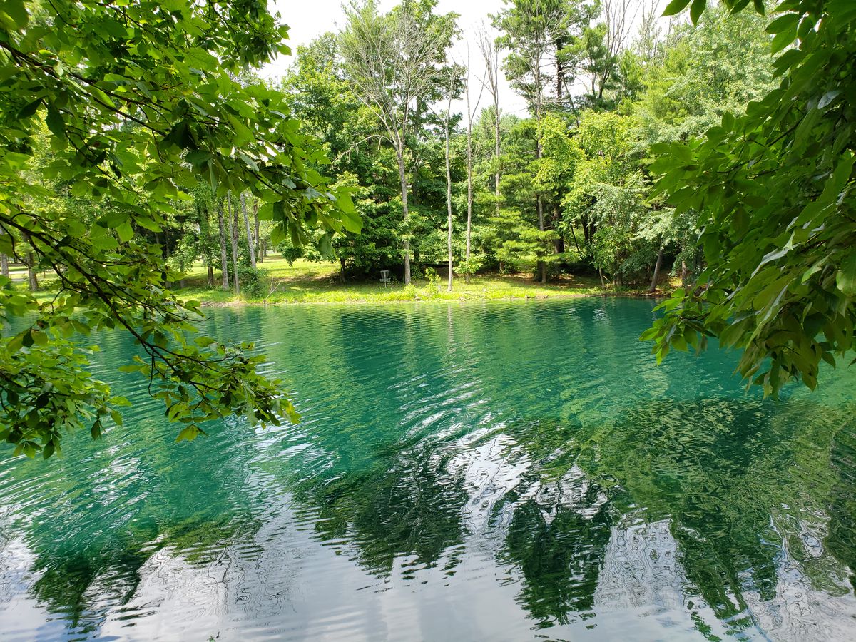 View across lake of #7 Pro Basket.