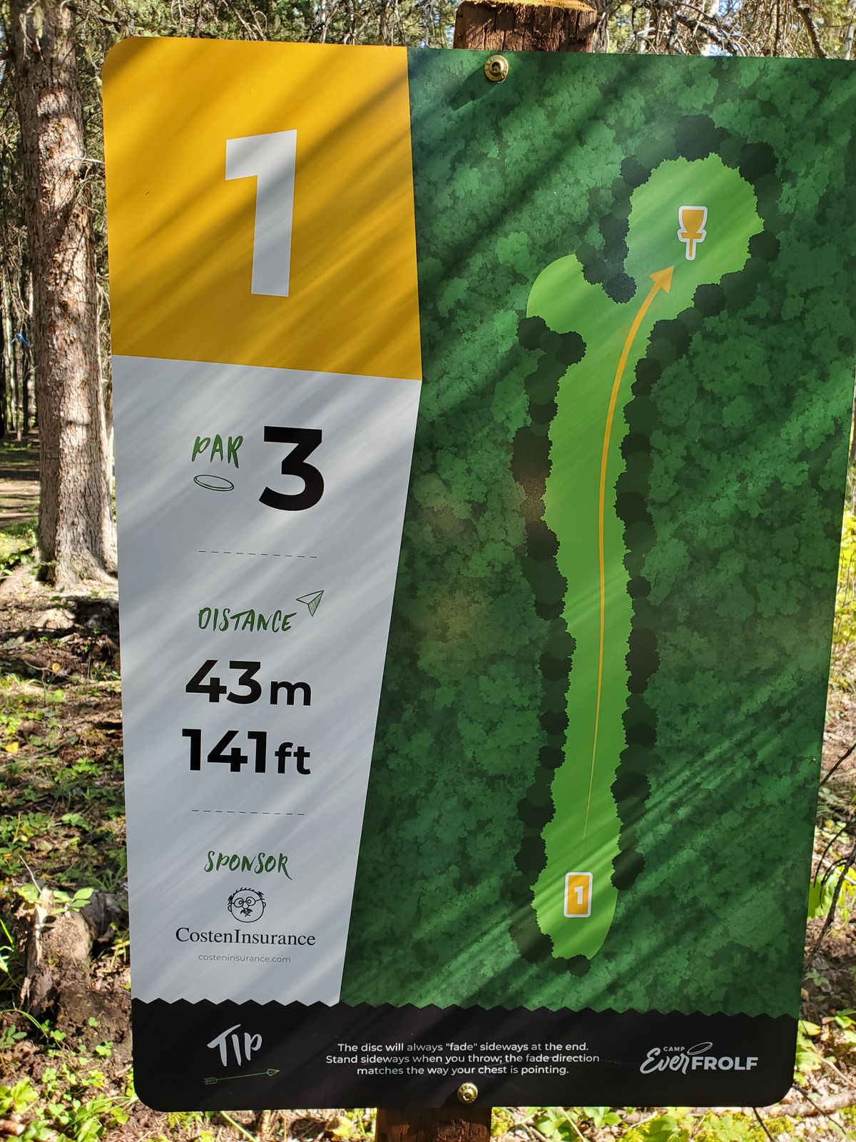 Hole 1 Sign