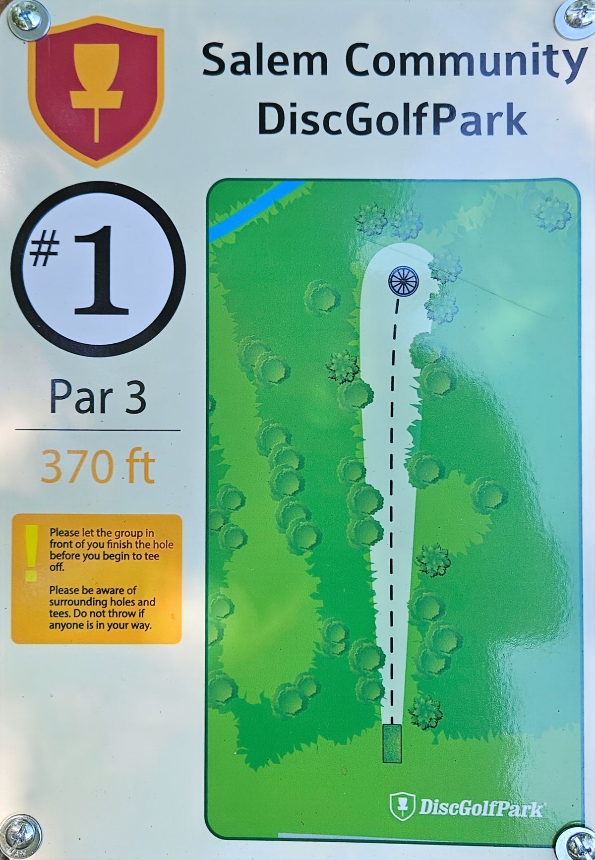 Hole 1 teesign
