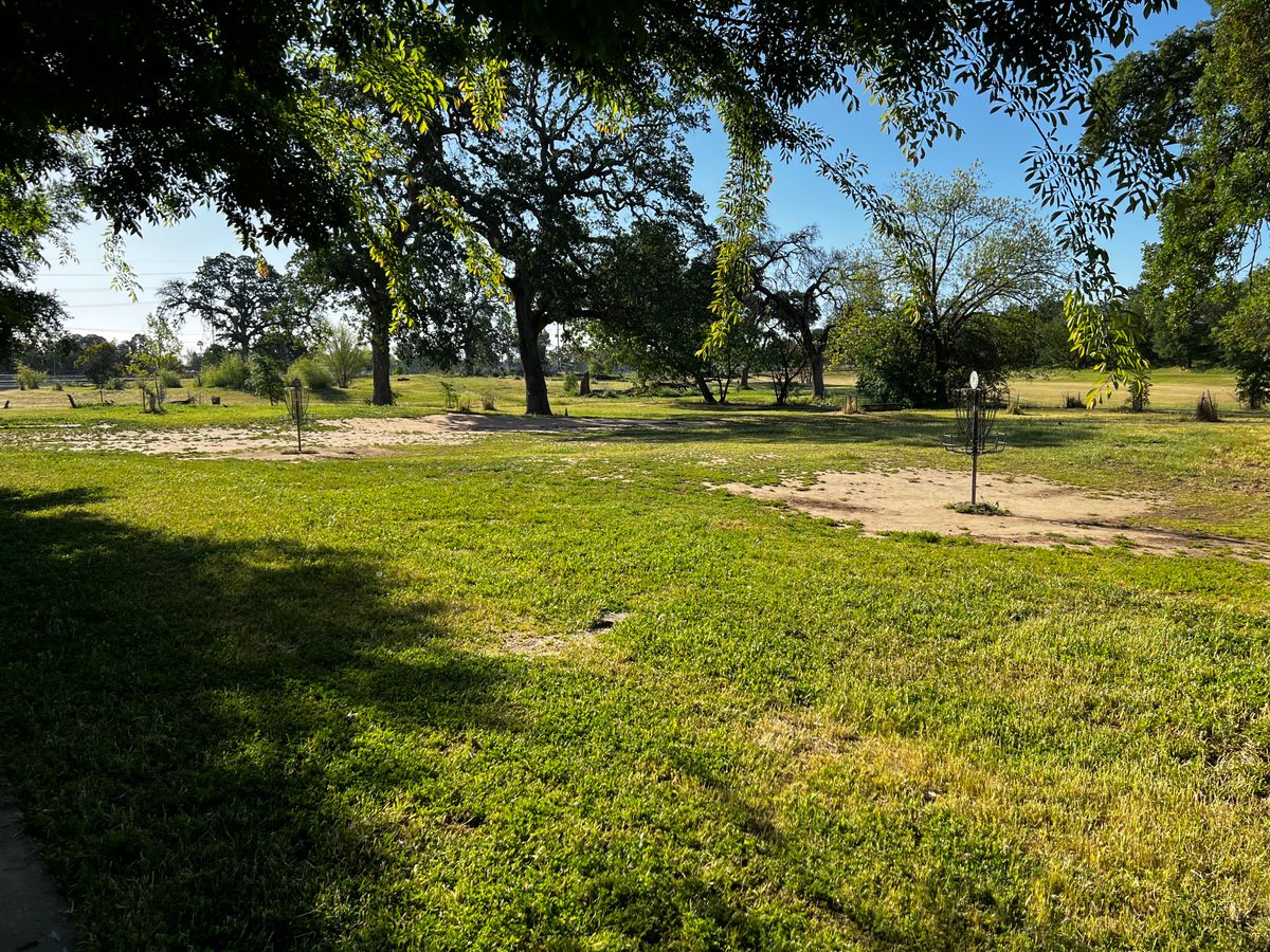 Putt practice area.