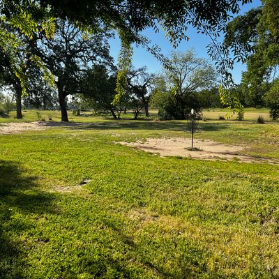 Putt practice area.
