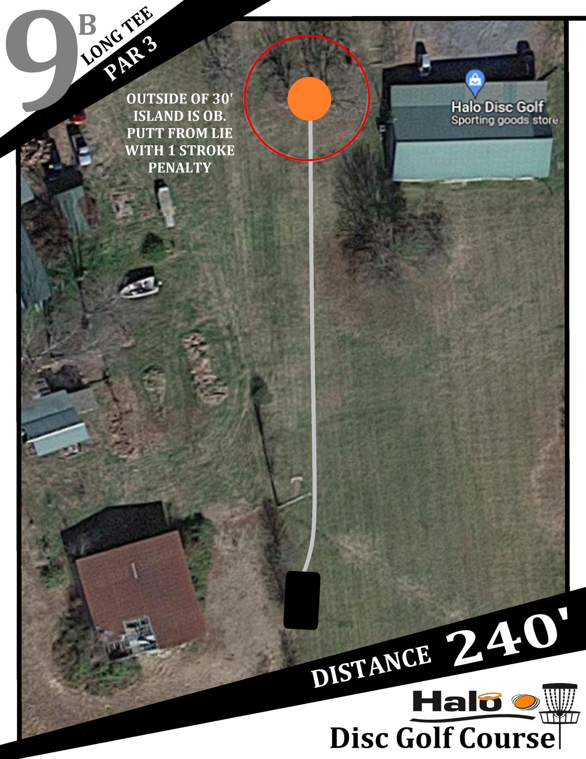 Hole 9 Long Tee Sign
