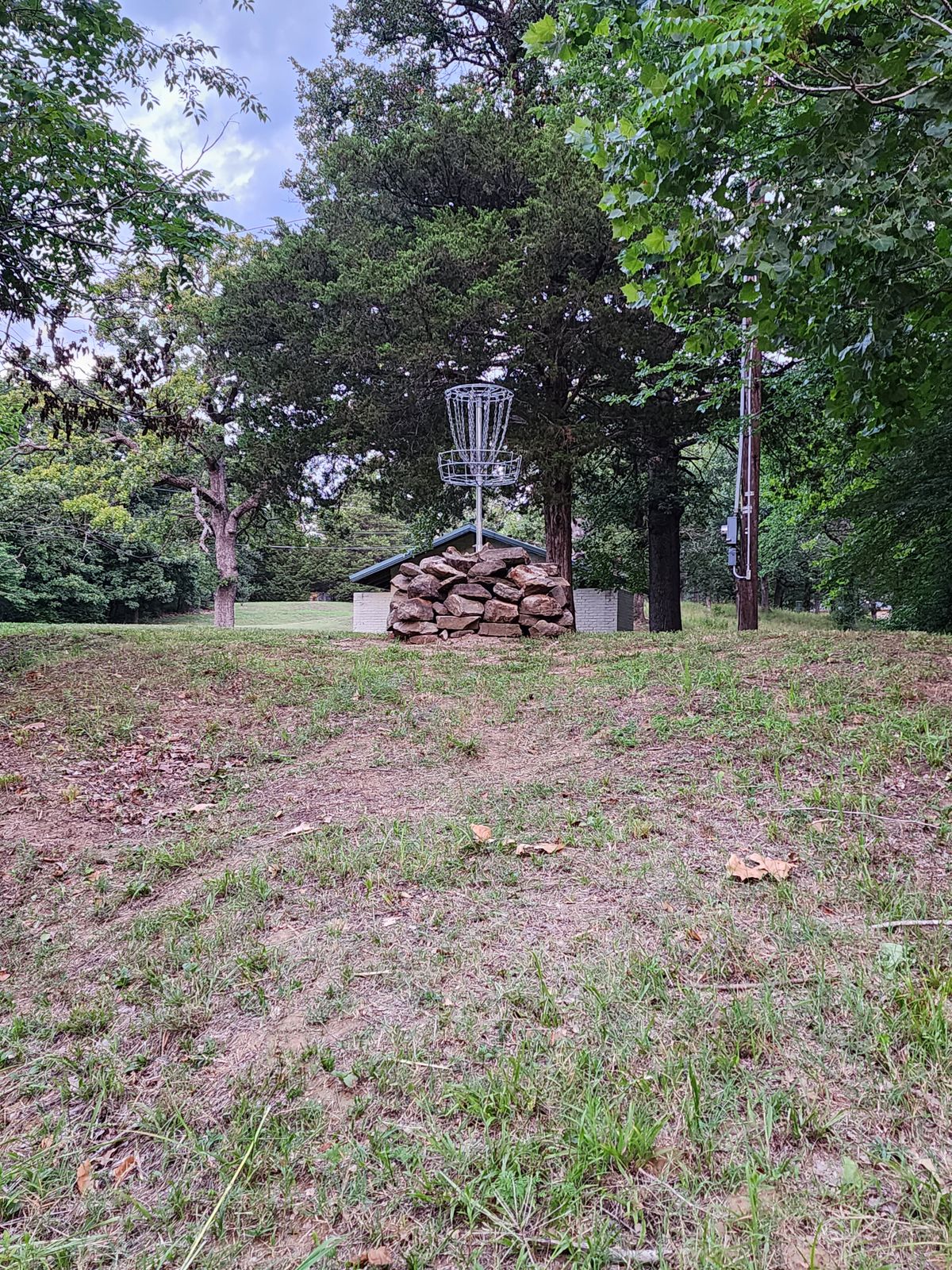 Hole 4, elevated basket