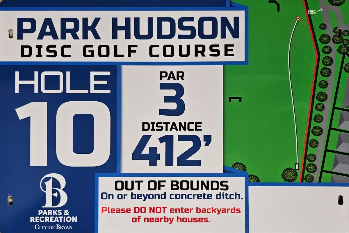 Hole 10 Sign