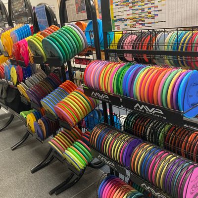 Innova, Discraft & all the major brands. 
Amazing amounts of MVP & Kastaplast