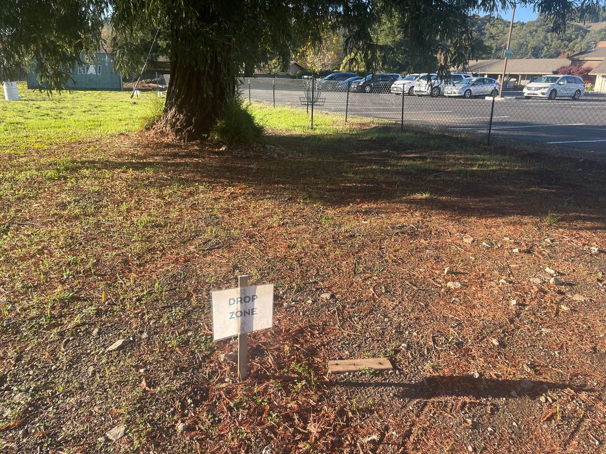 Hole 1 drop zone.