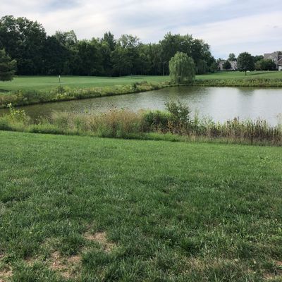 Hole 2 view to the right pond hazard