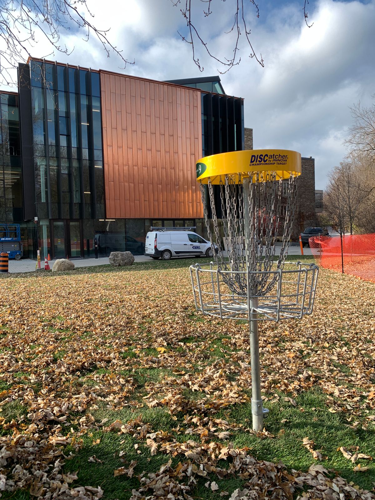 Hole 9 basket.