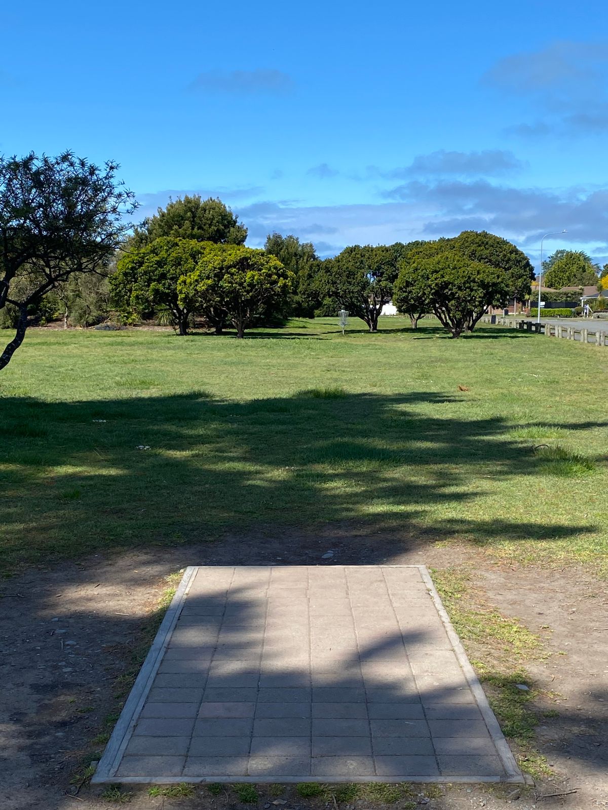 1st tee (OB road to the right)