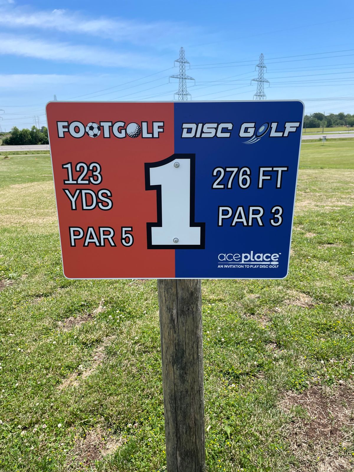 Hole 1 sign