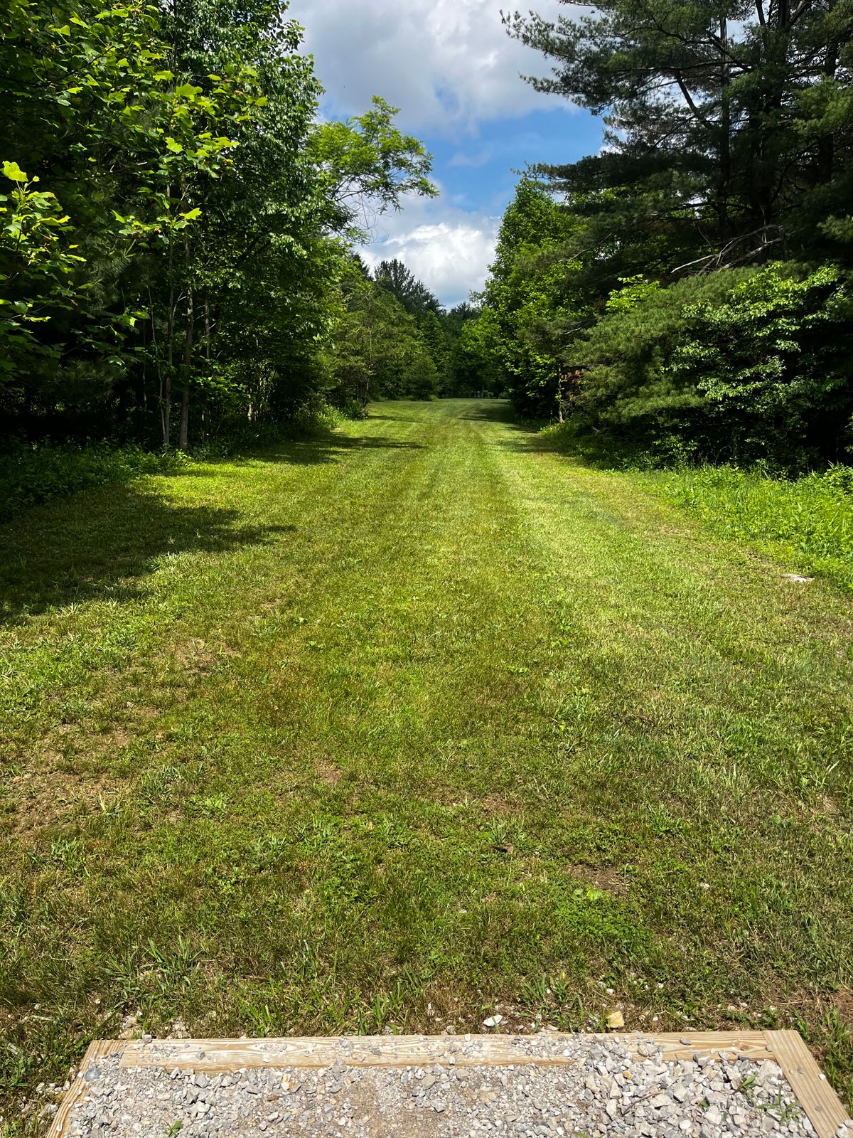 Hole 9 from tee pad