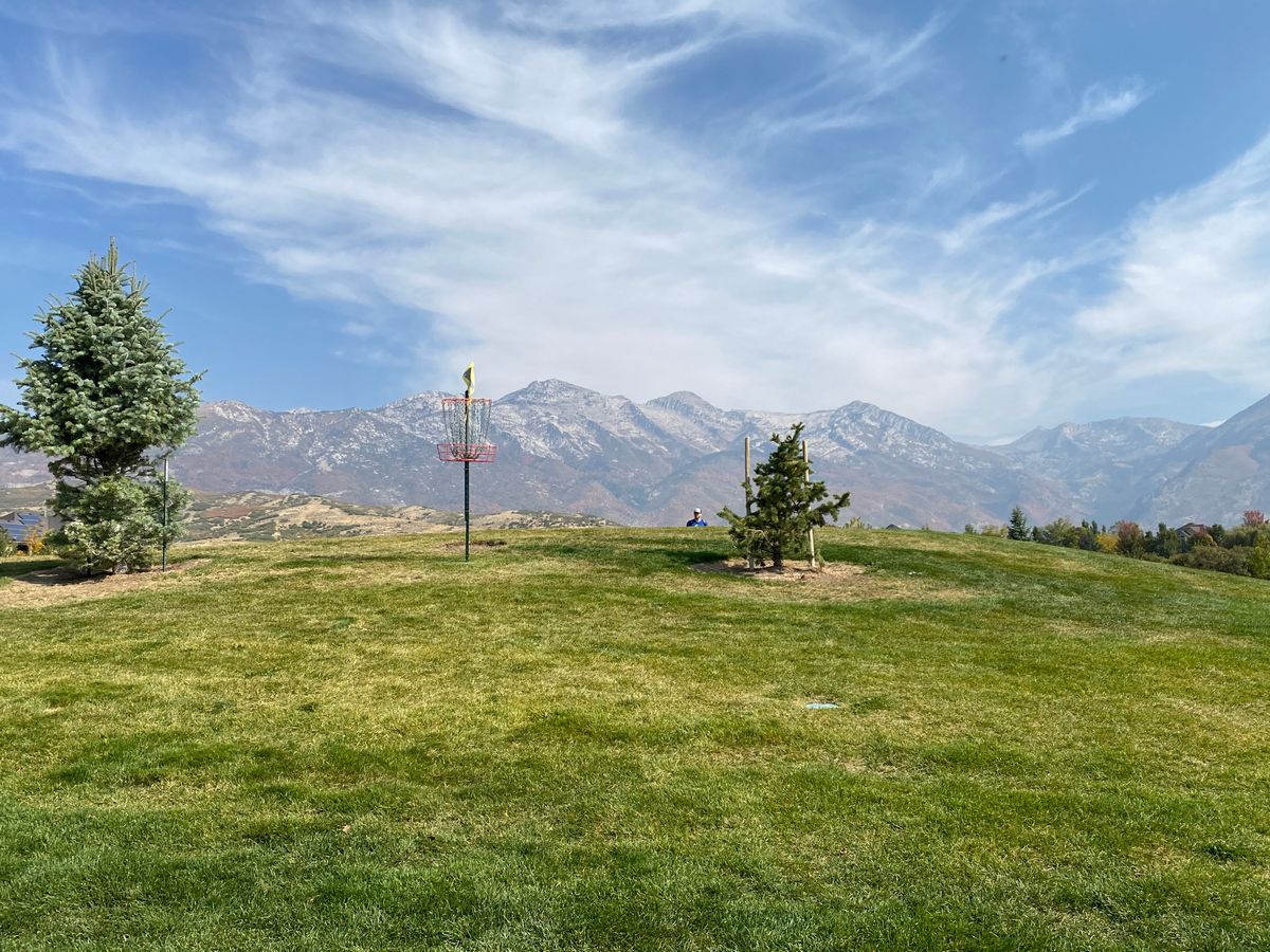 Position A: Another angle of Hole 1 basket.