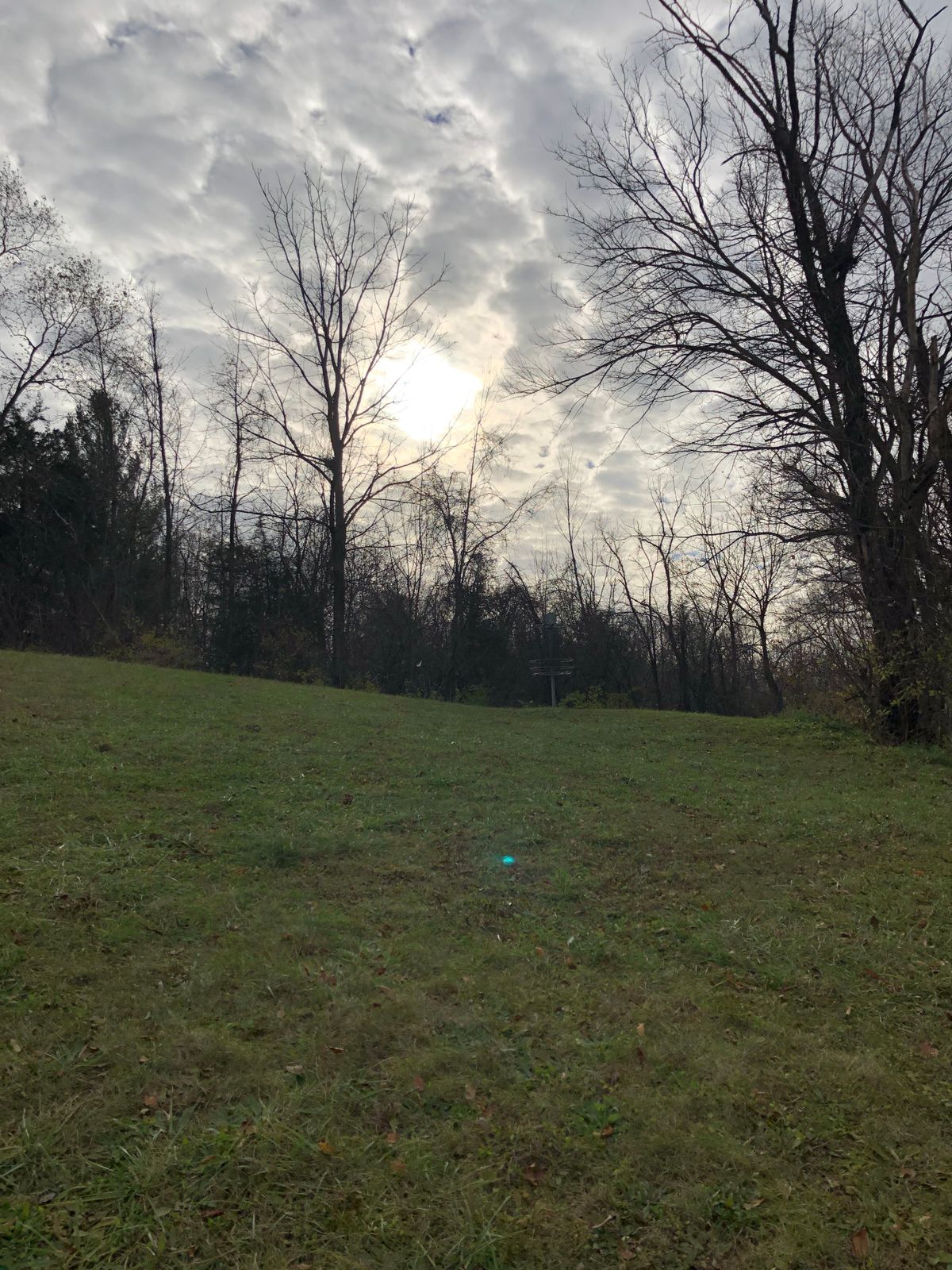 Beautiful sky behind pin 16 and I made this putt!
