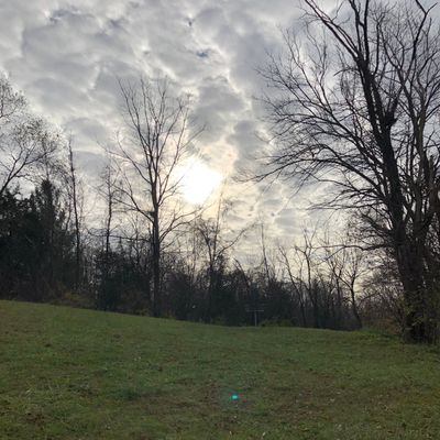 Beautiful sky behind pin 16 and I made this putt!