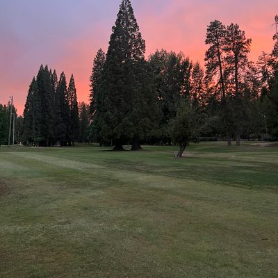 Sunset over 17s fairway