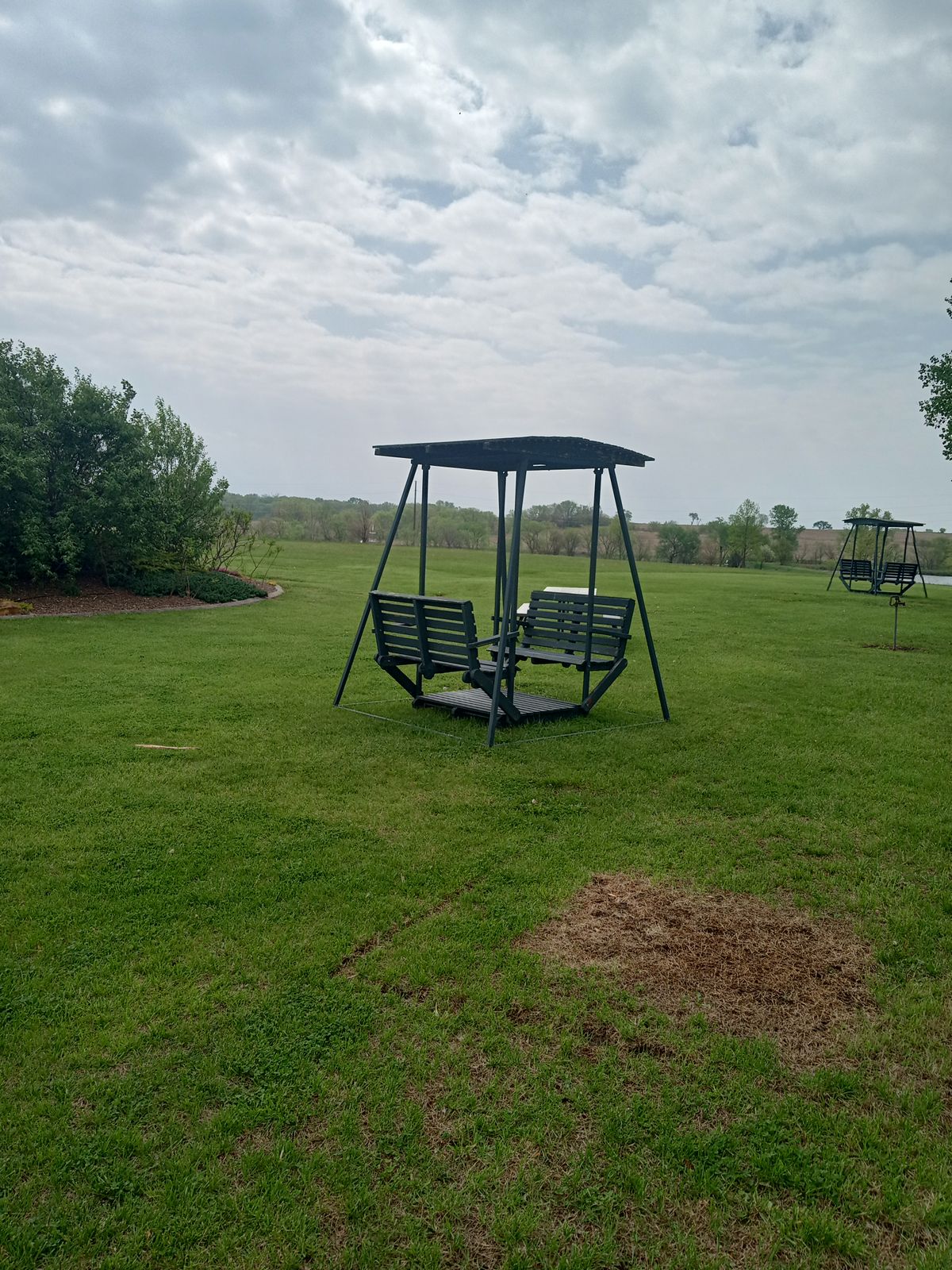 Guest area next to the course