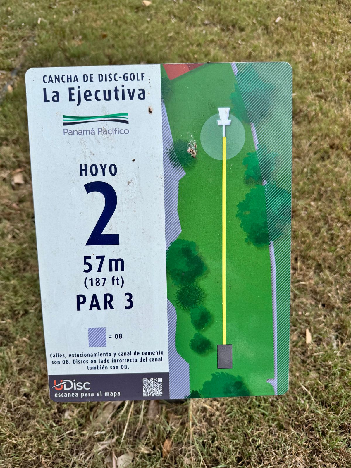 Hole 2 sign