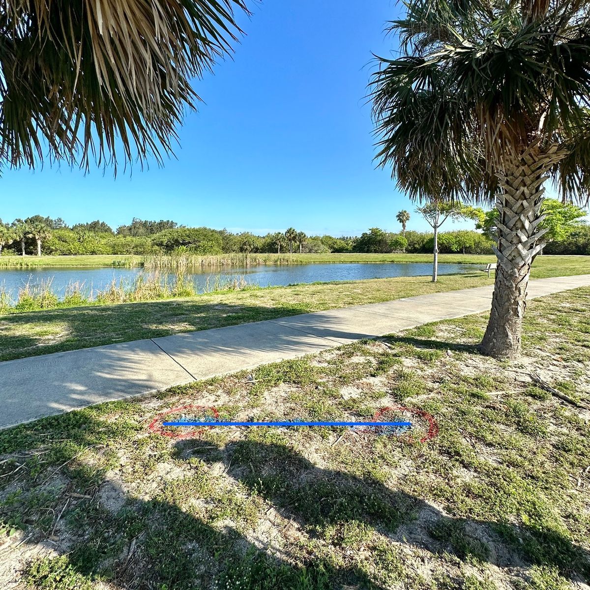 Hole 5 blue. Water carry