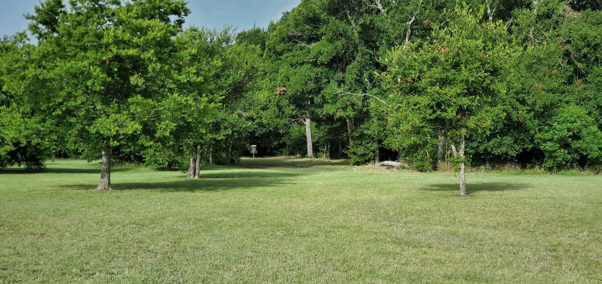 Mid fairway looking at long pin