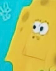 sponge bob looking at the elevated baskets 💀💀💀