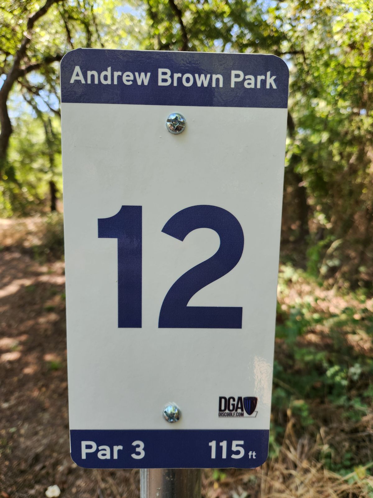Hole 12 tee sign
