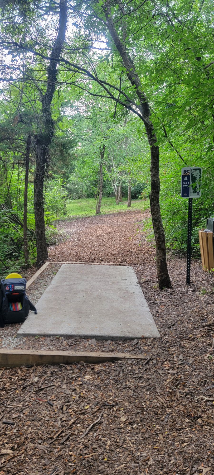 Hole 4's tee pad.
