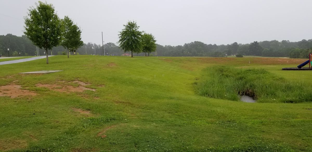 Tee 9 as seen from the restrooms.