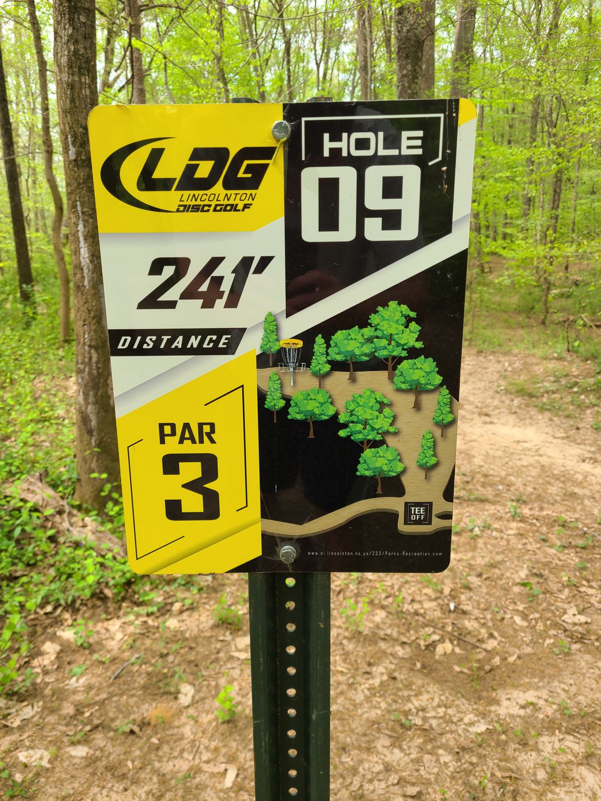 Hole 9 tee sign