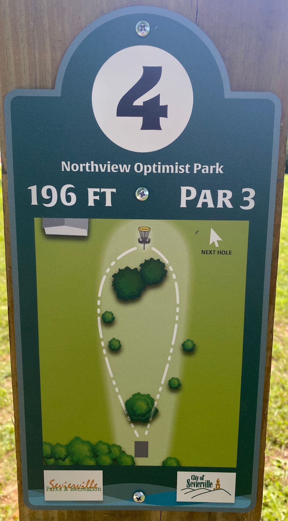 Hole #4 Tee Sign